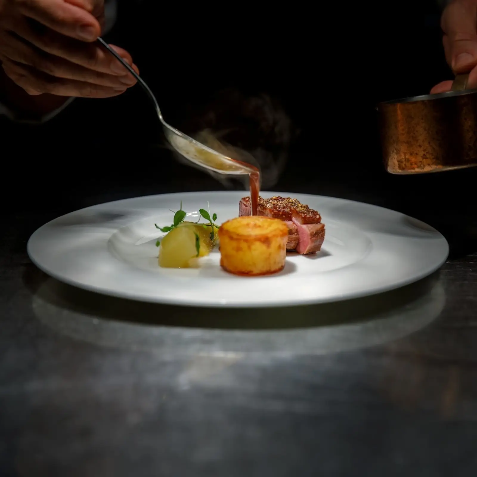 Assiette de chef dressée