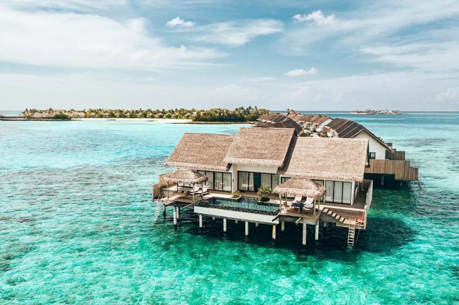 Villa sur pilotis aux Maldives