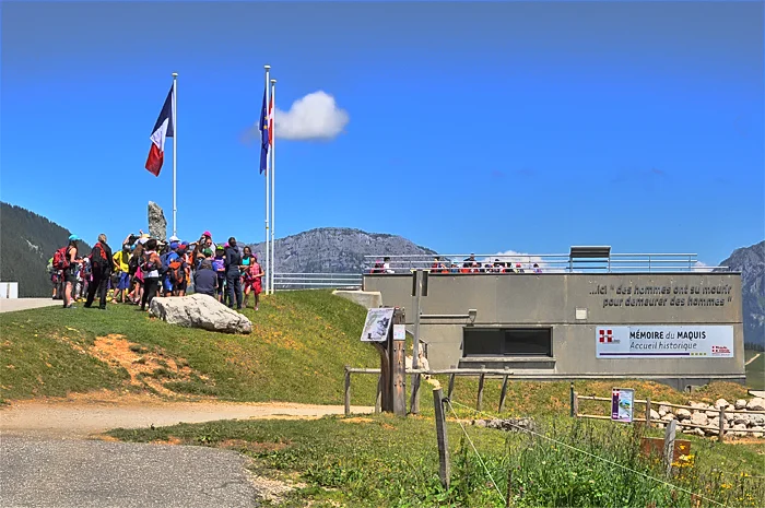 The Resistance Museum in winter on the Plateau des Glières, exhibition on the maquis